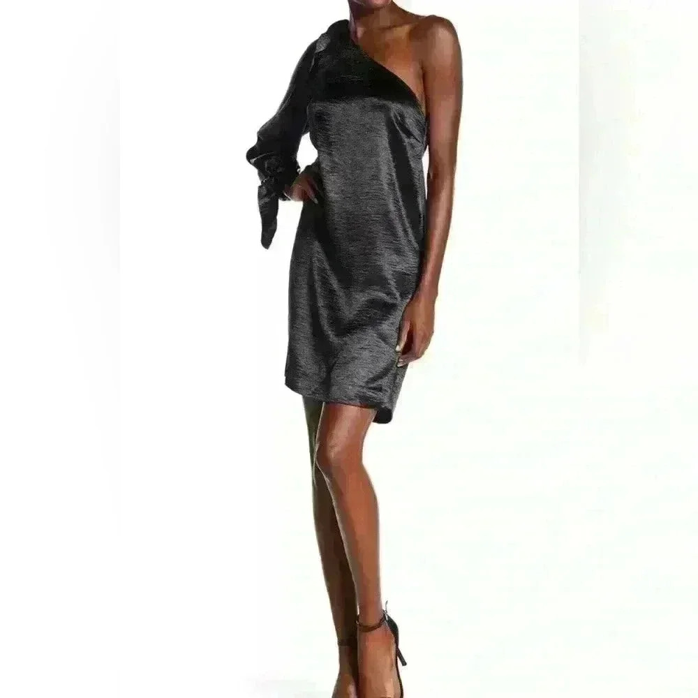 Rebecca Minkoff Dress‎ Black Mini One Sleeve Nash $228 Size 4 Hoco Homecoming
